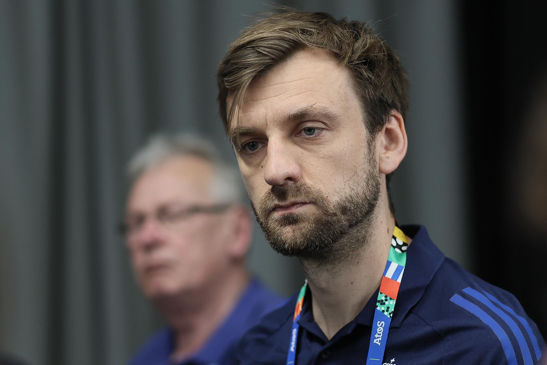 Technical director Jelle Schelstraete talks to the press during a informal press moment of Belgian national soccer team Red Devils, Wednesday 19 June 2024 at their base camp in Freiberg am Neckar, Germany, during the UEFA Euro 2024 European Soccer Championships. The Red Devils play in Group E at the Euro 2024 European Championships in Germany. BELGA PHOTO BRUNO FAHY