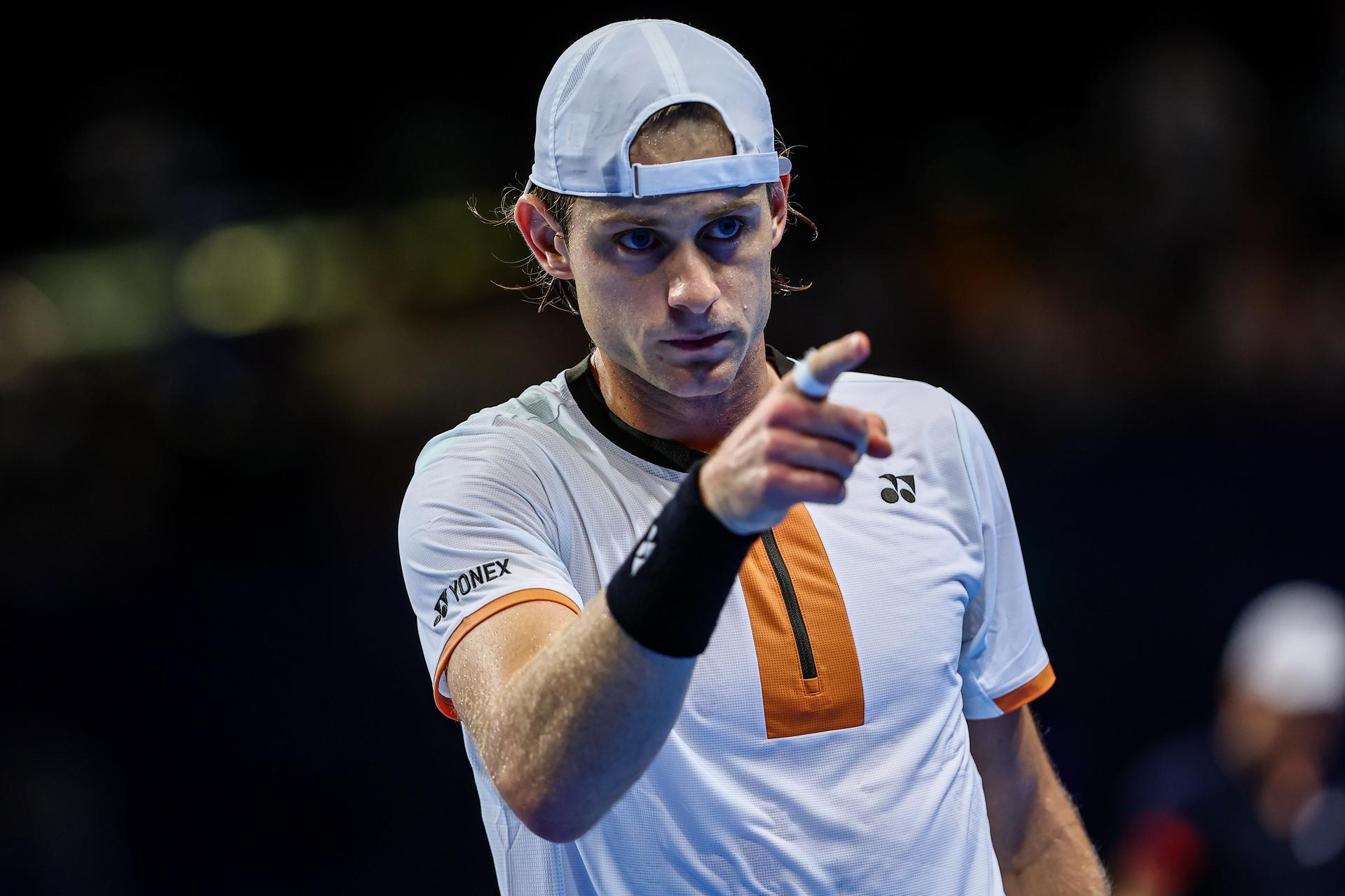 Belgian Zizou Bergs pictured during the European Open ATP tennis tournament in Brussels, on Tuesday 14 October 2025. This year's edition of the tournament is taking place from 12 to 19 October 2025. BELGA PHOTO JASPER JACOBS