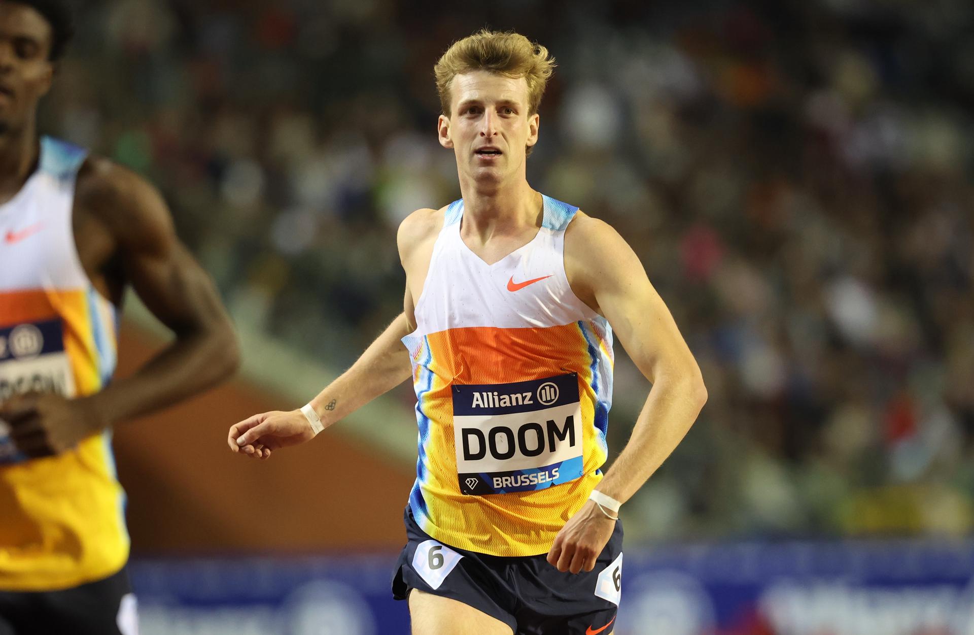 Belgian Alexander Doom pictured in action during the 49th edition of the Memorial Van Damme Diamond League athletics event in Brussels, Friday 22 August 2025. BELGA PHOTO VIRGINIE LEFOUR