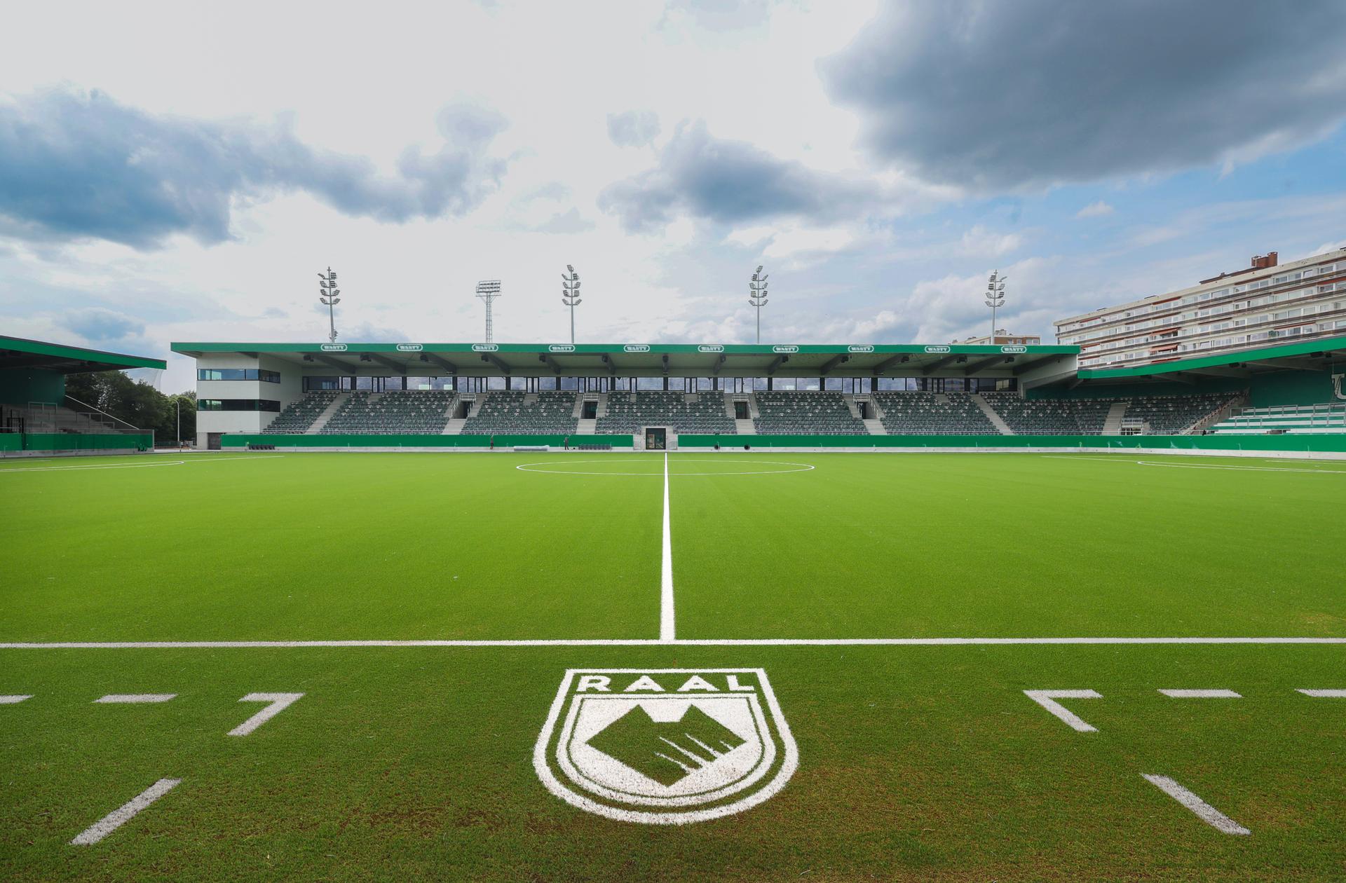 illustration picture of the new football stadium of RAAL La Louviere, on Sunday 01 June 2025. The inaugural match will take place on 28 June 2025. BELGA PHOTO VIRGINIE LEFOUR