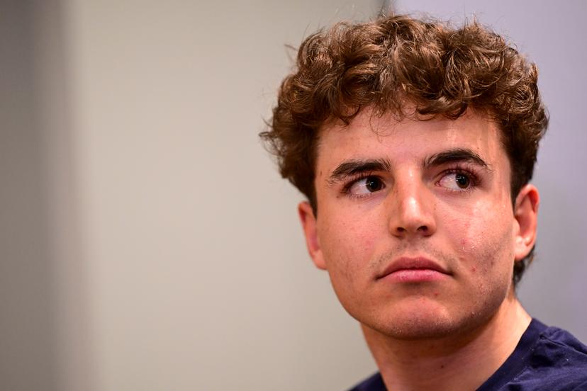 Belgian Jarno Widar pictured during a press conference before the cycling road World Championship, in Kigali, Rwanda, Saturday 20 September 2025. The road world championships are taking place from 21 to 28 September. BELGA PHOTO DIRK WAEM
