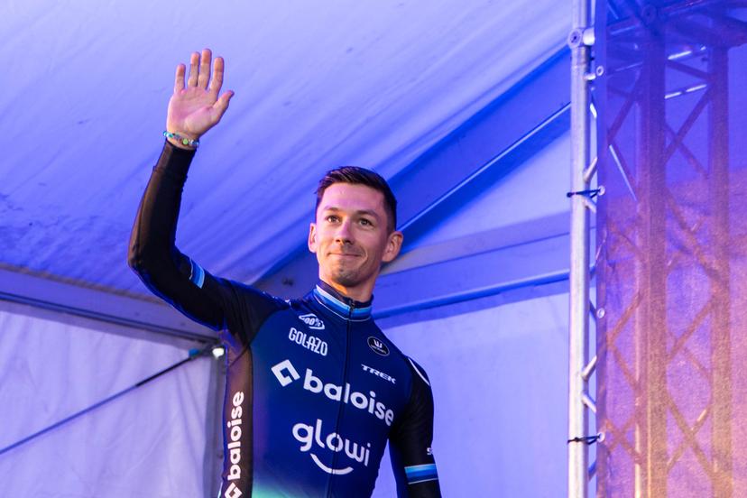 Lars van der Haar pictured during a press conference to present the team members of the Baloise Glowi Lions cyclocross cycling team, Sunday 05 October 2025 in Tremelo. BELGA PHOTO EMILE WINDAL