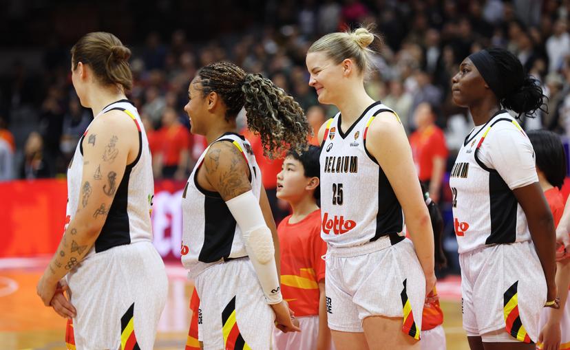 Belgium's Becky Massey pictured during a basket game between China and Belgium's national team Belgian Cats, in Wuhan, China, on Thursday 12 March 2026, the second game (out of 5) of the qualifications phase for the World Cup Basket tournament. BELGA PHOTO NIKOLA KRSTIC