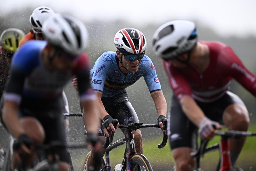 Belgian William Junior Lecerf of Soudal Quick-Step pictured in action during the U23 Men road race at the 2024 UCI Road and Para-Cycling Road World Championships, Friday 27 September 2024, in Zurich, Switzerland. The Worlds are taking place from 21 to 29 September. BELGA PHOTO JASPER JACOBS