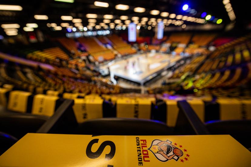 illustration picture shows the coretec dome before a basketball match between BC Oostende and Spurs Kortrijk, Thursday 22 May 2025 in Oostende, the second leg of the best-of-5 semi-finals in the playoffs of the 'BNXT League' Belgian/ Dutch first division basket championship. BELGA PHOTO DAVID PINTENS