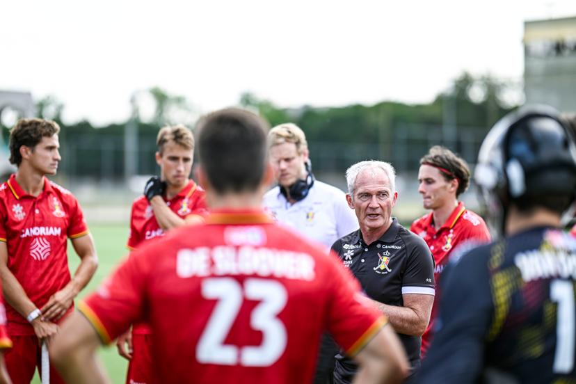 Belgium's head coach Shane McLeod pictured before a press briefing with the Belgian Red Lions Belgium's national men's hockey team on the European Championships in Mönchengladbach, Germany (08-17/08) on Thursday 17 July 2025 in Antwerp. Coach McLeod will assess the preparation of his team to date, comment on their selection and give a preface to the Euro 2025. BELGA PHOTO TOM GOYVAERTS