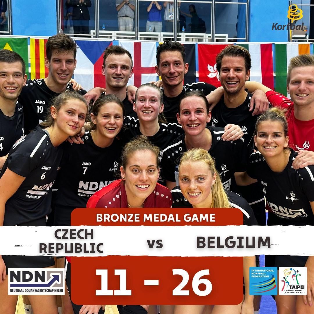 Belgian Diamonds met WK-brons naar huis na 11-26 zege 