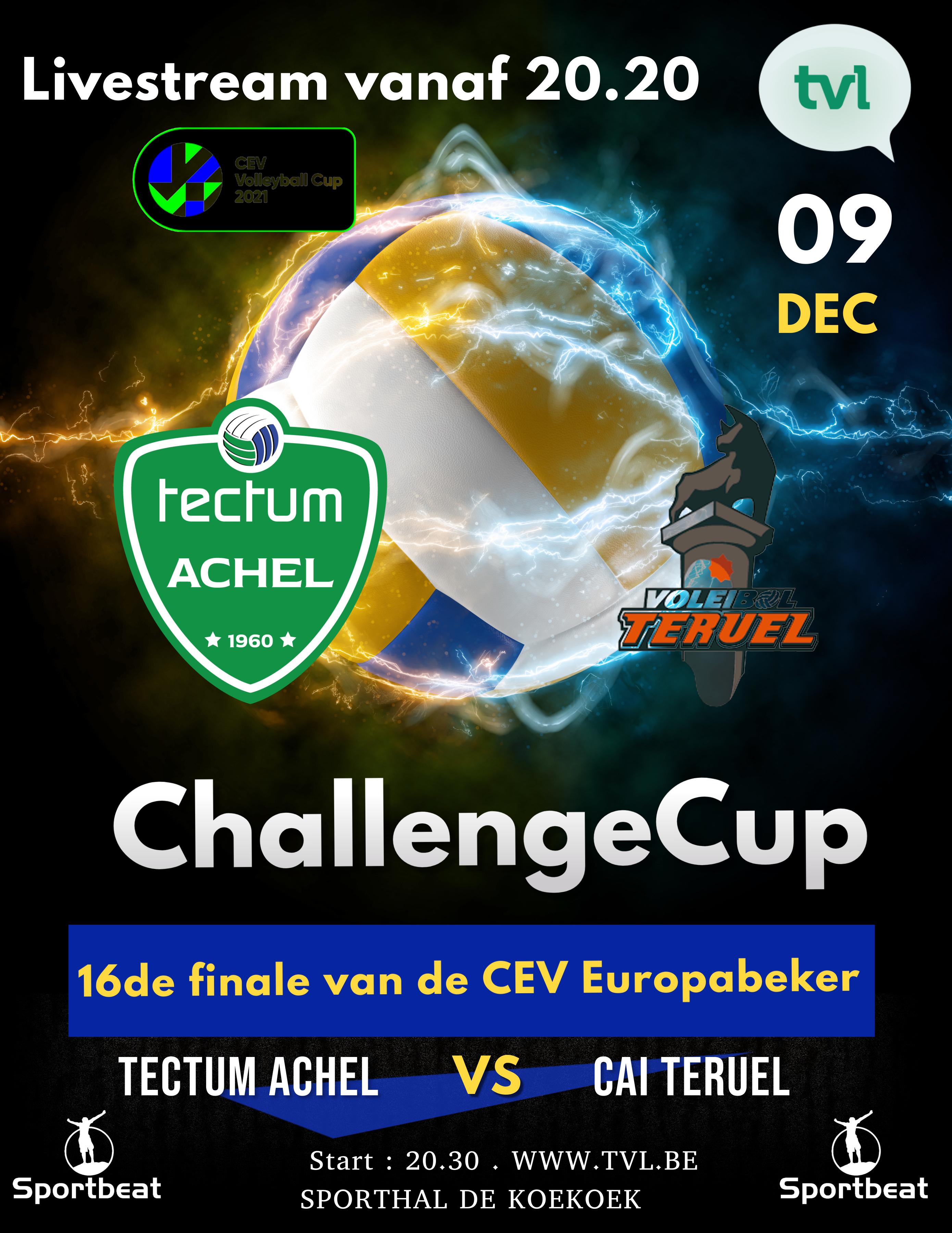 Ruime samenvatting van Tectum Achel vs Teruel CEV Cup 2 3