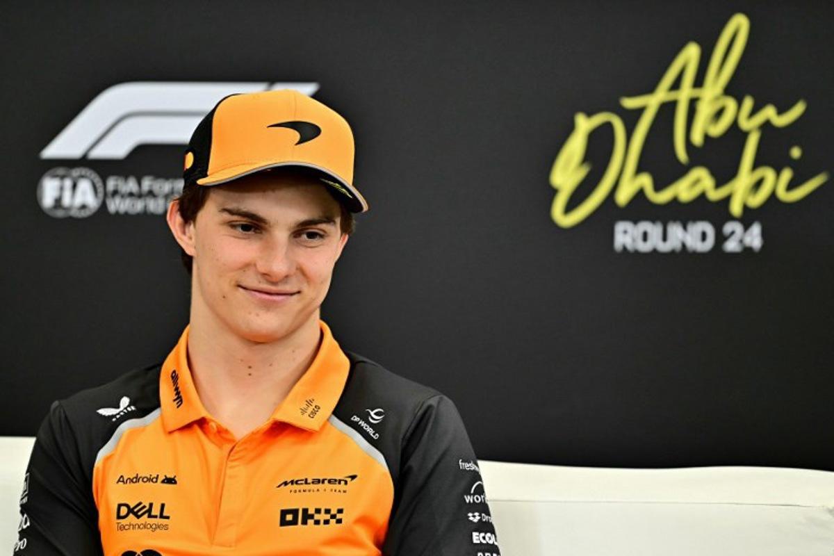 McLaren's British driver Lando Norris attend a press conference ahead of the Abu Dhabi Formula One Grand Prix at the Yas Marina Circuit in Abu Dhabi on December 4, 2025.  Giuseppe CACACE / AFP