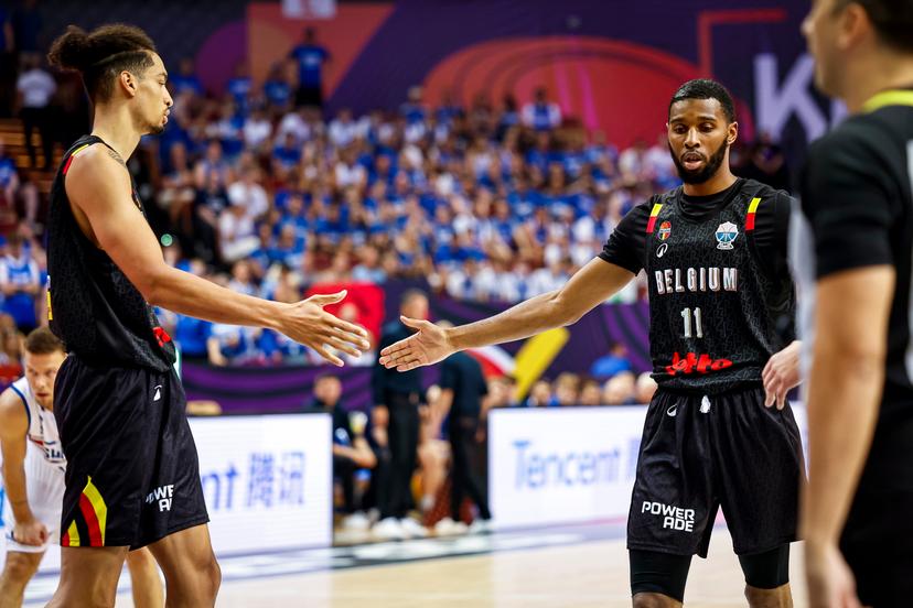 Belgium's Loic Schwartz pictured during a basketball match between Belgium's national team Belgian Lions and Iceland, Saturday 30 August 2025 in Katowice, Poland, the second game of the group stage of the Eurobasket 2025 European championships. BELGA PHOTO TOMASZ SOKOLOWSKI *** BELGIUM ONLY ***