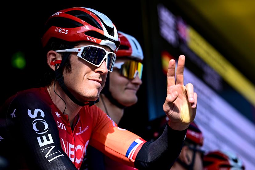 British Geraint Thomas of Ineos Grenadiers pictured at the start of the men elite race of the Liege-Bastogne-Liege one day cycling event, 252km from Liege, over Bastogne to Liege, Sunday 27 April 2025. BELGA PHOTO MAARTEN STRAETEMANS