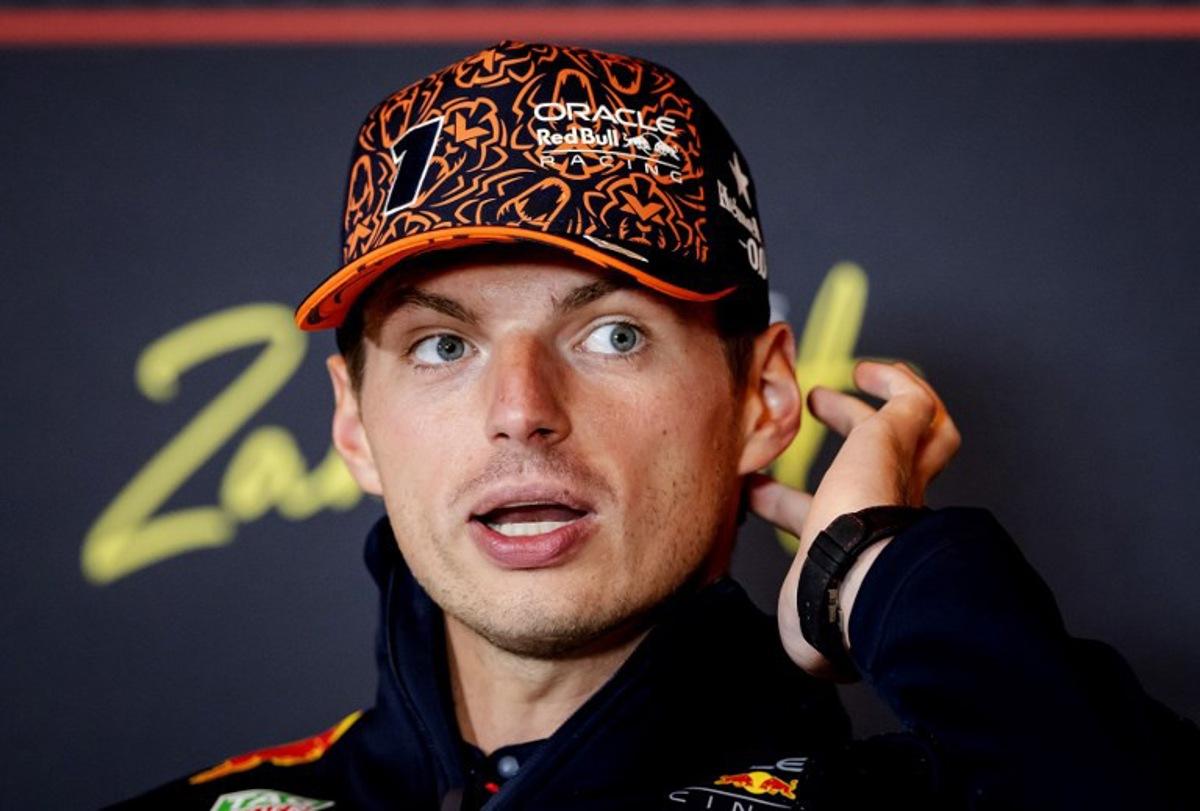 Red Bull Racing's Dutch driver Max Verstappen attends a press conference at the Zandvoort Circuit ahead of the F1 Dutch Grand Prix, in Zandvoort on August 28, 2025.  Sem van der Wal / ANP / AFP