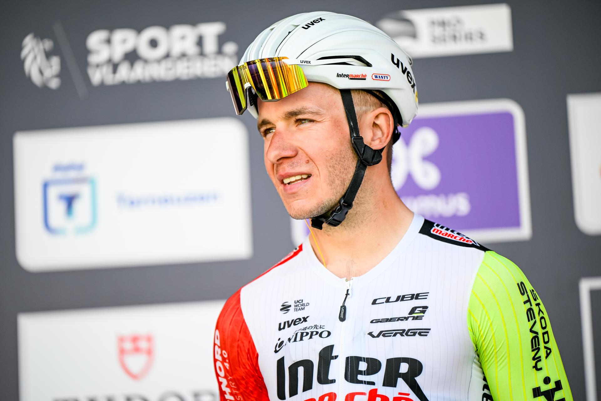 Belgian Gerben Thijssen of Intermarche-Wanty pictured at the start of the men's race of the 113th edition of the 'Scheldeprijs' one day cycling event, 202,8 km from Terneuzen, the Netherlands to Schoten, Belgium on Wednesday 09 April 2025. BELGA PHOTO TOM GOYVAERTS