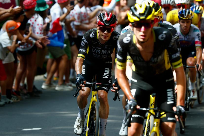 Danish Jonas Vingegaard of Team Visma-Lease a Bike pictured during stage 15 of the 2026 Tour de France cycling race, a stage of 184km from Champagnole to Plateau de Solaison, on Sunday 19 July 2026. The 113th edition of the Tour de France starts on Saturday 4 July in Barcelona, Spain, and will finish in Paris, France on the 26th of July. BELGA PHOTO POOL LUCA BETTINI