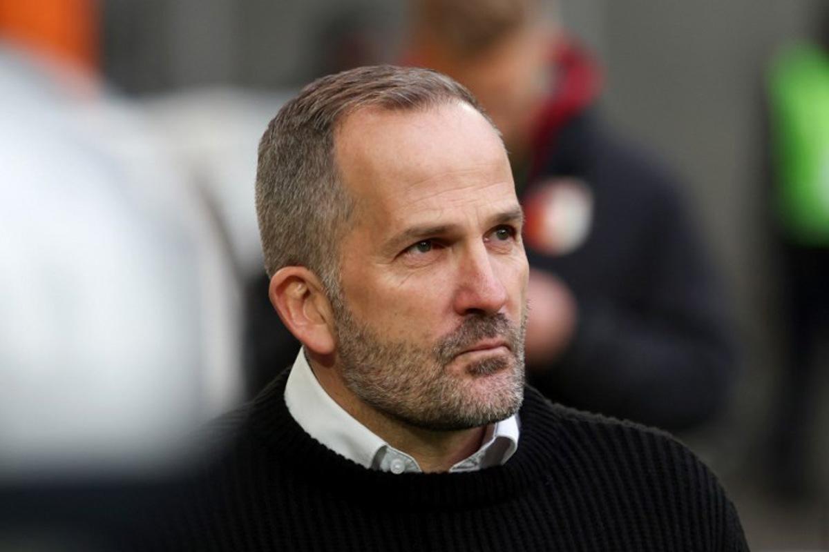 Augsburg's head coach Manuel Baum is pictured prior to the German first division Bundesliga football match between Augsburg and Leverkusen in Augsburg on December 6, 2025.  Karl-Josef HILDENBRAND / AFP