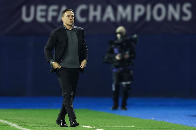 Dinamo Zagreb's Italian coach Fabio Cannavaro looks on during the UEFA Champions League, league phase - day 8 football match between GNK Dinamo Zagreb and AC Milan at Maksimir Stadium in Zagreb on January 29, 2025.  Damir SENCAR / AFP