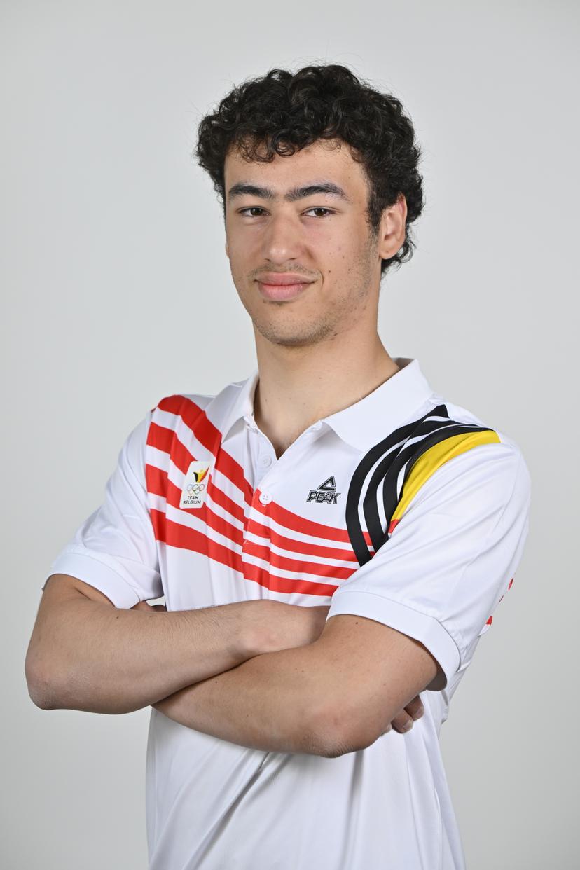 Athlete Aleyandro Rivero Maerschalck poses for the photographer during the annual training camp of Team Belgium (19-25/05), in Rio Maior, Portugal, Friday 23 May 2025. BELGA PHOTO ERIC LALMAND