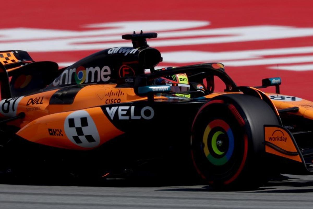 McLaren's Australian driver Oscar Piastri competes in the qualification session at the Circuit de Catalunya in Montmelo, on the outskirts of Barcelona, during the Spanish Formula One Grand Prix on May 31, 2025.  Pierre-Philippe MARCOU / AFP