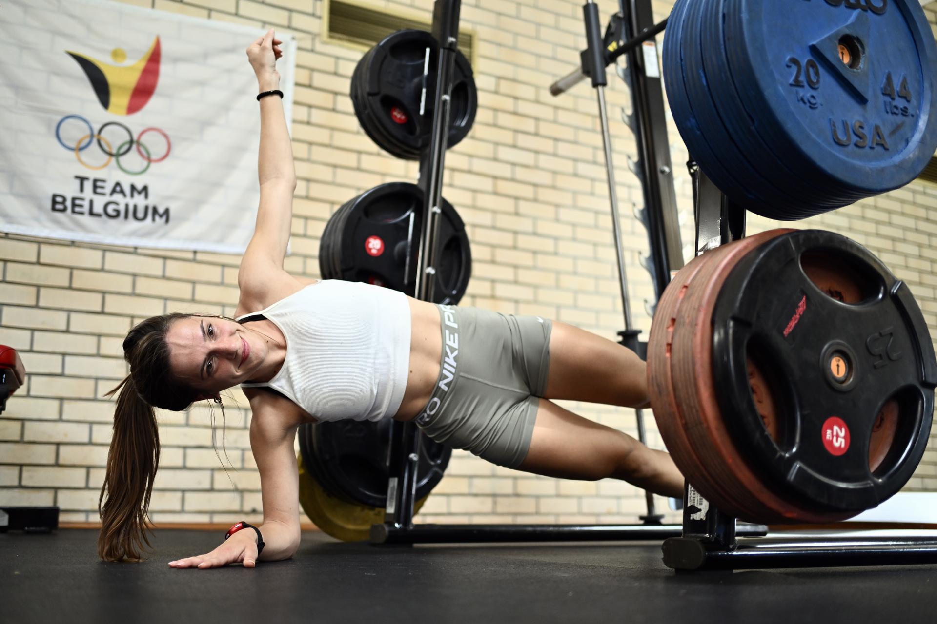 Athlete Hanne Desmet pictured during the annual training camp of Team Belgium (19-25/05), in Rio Maior, Portugal, Wednesday 21 May 2025. BELGA PHOTO ERIC LALMAND
