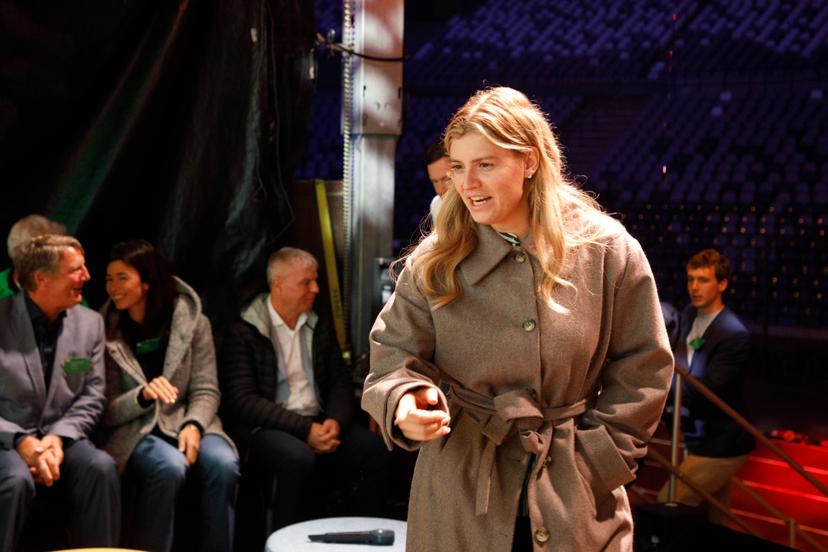 Belgian cyclist Nicky Degrendele pictured during a ceremony to celebrate the 20th anniversary of the Be Gold project, Wednesday 09 October 2024 in Brussels. Celebrating its 20th anniversary, the Be Gold project supports the development of the best young talents in top-level sport, with the aim of achieving a Top 8 at the Olympic Games or a Top 3 at the Paralympic Games. BELGA PHOTO HATIM KAGHAT