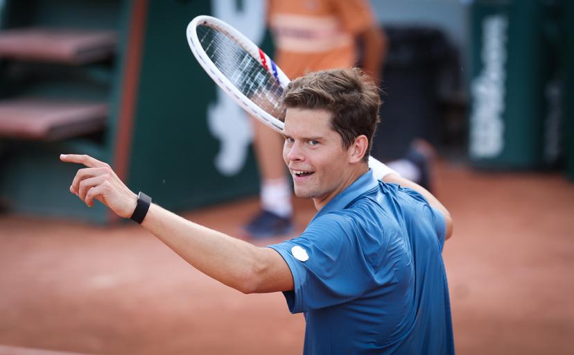 Belgian Alexander Blockx pictured during a first round match in the men's singles between Belgian Blockx and Hong Kong's Wong at the Roland Garros French Open tennis tournament, in Paris, France, Sunday 24 May 2026. This year's tournament takes place from 18 May to 07 June. BELGA PHOTO VIRGINIE LEFOUR