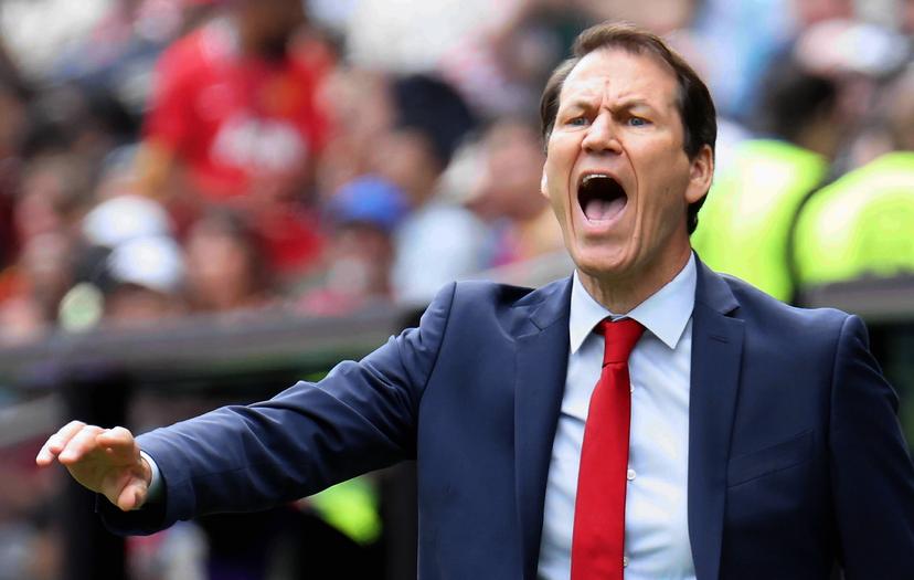 Belgium's head coach Rudi Garcia reacts during a soccer game between Belgian national team Red Devils and Senegal, on Wednesday 01 July 2026, at the Seattle Field, in Seattle, a 1/16 finals game in the FIFA World Cup 2026. BELGA PHOTO BRUNO FAHY