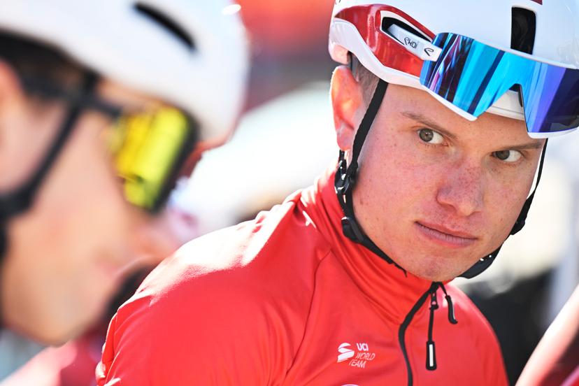 Belgian Lennert Van Eetvelt of Lotto-Intermarche pictured at the start of the men's race of the 90th edition of the 'La Fleche Wallonne', one day cycling race (Waalse Pijl - Walloon Arrow), 200 km from Herstal to Huy, Wednesday 22 April 2026.  BELGA PHOTO JASPER JACOBS