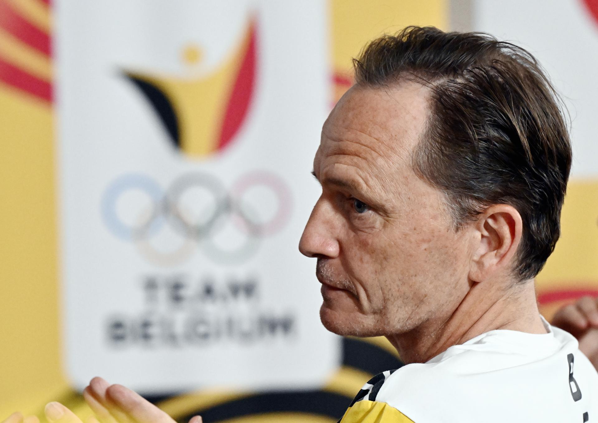 BOIC - COIB chairman Jean-Michel Saive pictured during the National Lottery and Team Belgium - Our dream event at the annual training camp of Team Belgium (19-25/05), in Rio Maior, Portugal, Thursday 22 May 2025. BELGA PHOTO ERIC LALMAND