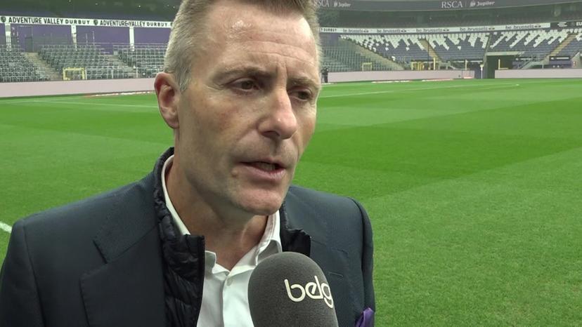 Video showing 00:00:00:00 - 00:03:34:09 New RSC Anderlecht CEO Kenneth Bornauw talking in Dutch before the match against Club Bruges, Sunday 9 November 2025 in the Lotto Park in Brussels. BELGA VIDEO JEROME FETU
