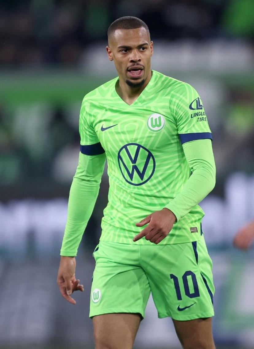 Wolfsburg's German forward Lukas Nmecha looks on during the German first division Bundesliga football match VfL Wolfsburg v Eintracht Frankfurt in Wolfsburg, northern Germany, on March 5, 2023.  Ronny Hartmann / AFP