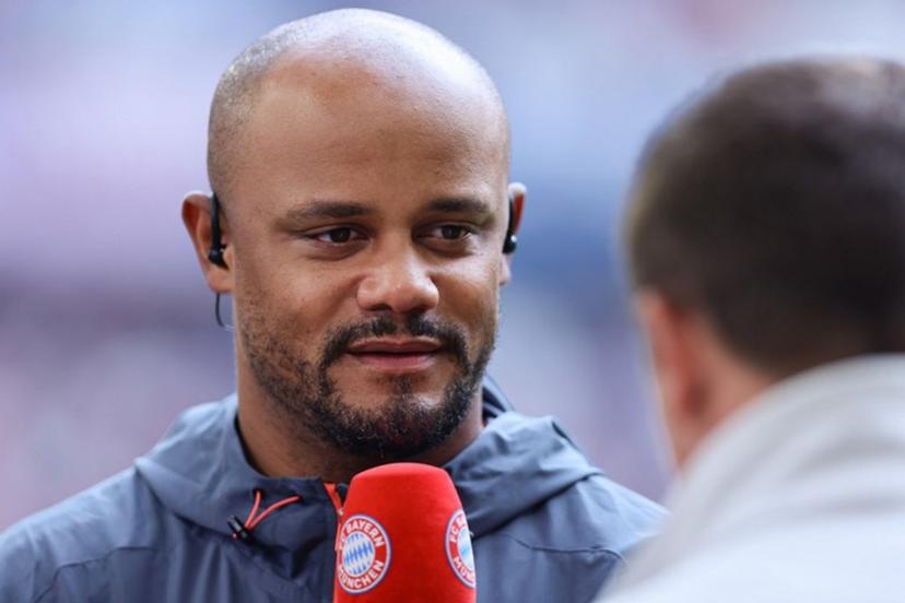 Bayern Munich's Belgian head coach Vincent Kompany gives an interview as he arrives for the friendly football match between Bayern Munich and Olympique Lyon in Munich, southern Germany, on August 2, 2025.  Alexandra BEIER / AFP