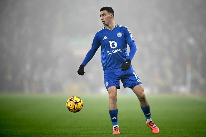 Leicester City's Moroccan midfielder #11 Bilal El Khannouss looks on during the English Premier League football match between Liverpool and Leicester City at Anfield in Liverpool, north west England on December 26, 2024.  Paul ELLIS / AFP