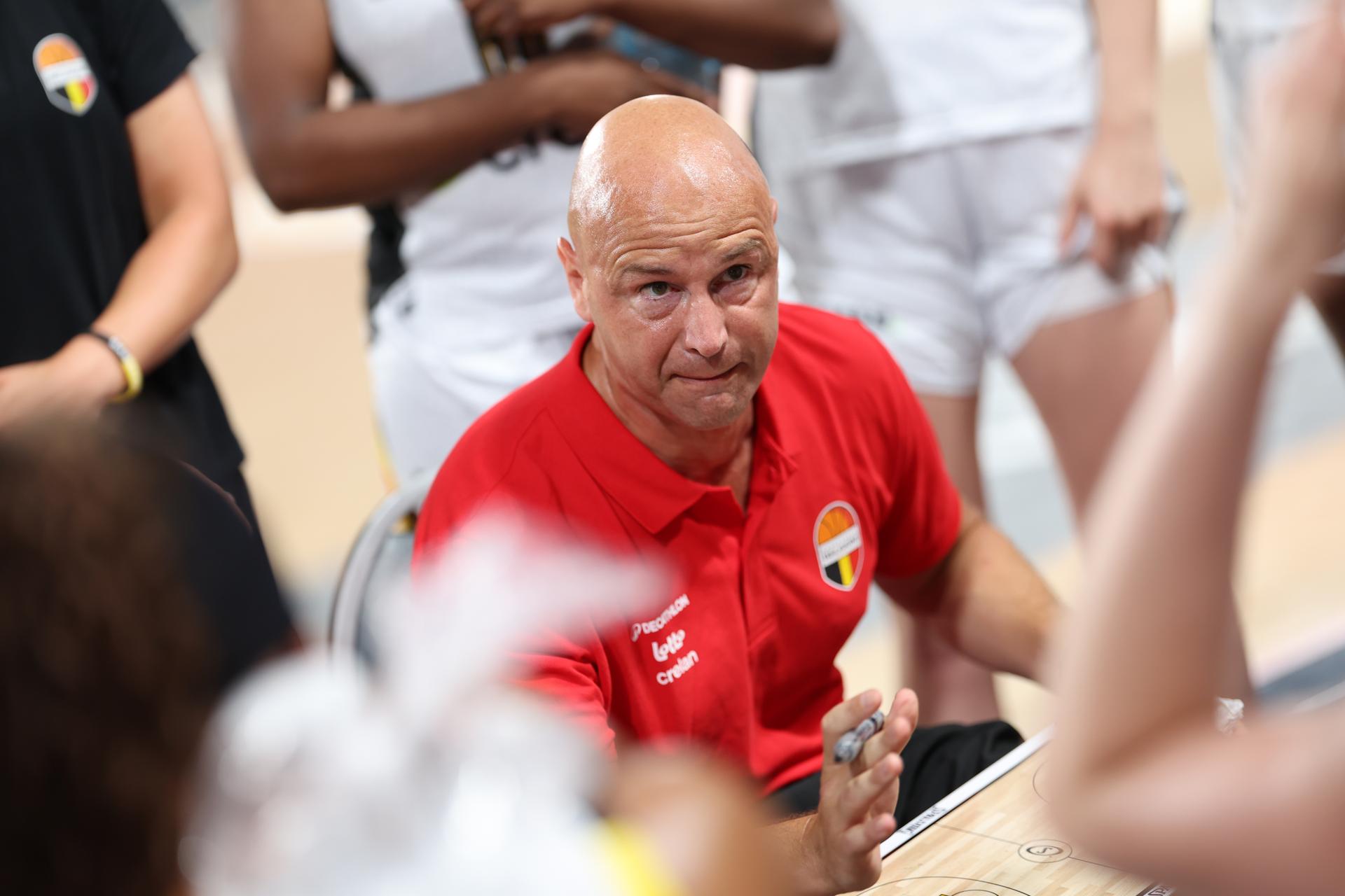Belgium's assistant coach Fred Dussart pictured during a DHL Youth Day game between the Be Gold Cats and Young Finland team, in Charleroi, on Friday 26 June 2026. The Be Gold project aims to ensure a long-term transition by recruiting the best young athletes of the U18 and U20 teams into the Belgian Cats squad on the road to the 2028 and 2032 Olympic games. BELGA PHOTO VIRGINIE LEFOUR