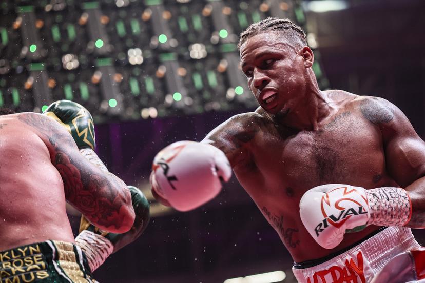 Belgian boxer Ryad Merhy pictured in action during the WBC world bridgerweight (super cruiserweight) championship boxing match between Belgian Merhy and South African Lerena, at the Charleroi boxing gala, Saturday 30 May 2026, in Charleroi. BELGA PHOTO BRUNO FAHY