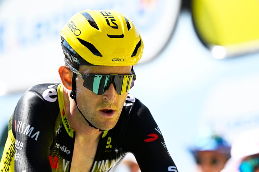 Belgian Tiesj Benoot of Team Visma-Lease a Bike pictured at the finish of stage 13 of the 2025 Tour de France cycling race, an 11km individual time trial from Loudenvielle to Peyragudes, on Friday 18 July 2025 in France. The 112th edition of the Tour de France starts on Saturday 5 July in Lille, France, and will finish in Paris, France on the 27th of July.   BELGA PHOTO JASPER JACOBS