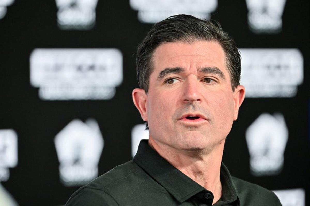 LIV Golf CEO Scott O'Neil attends a media event announcing Adelaide securing the tournament until 2031, during the final day of the LIV Golf Adelaide at the Grange Golf Club in Adelaide on February 16, 2025.  Brenton Edwards / AFP