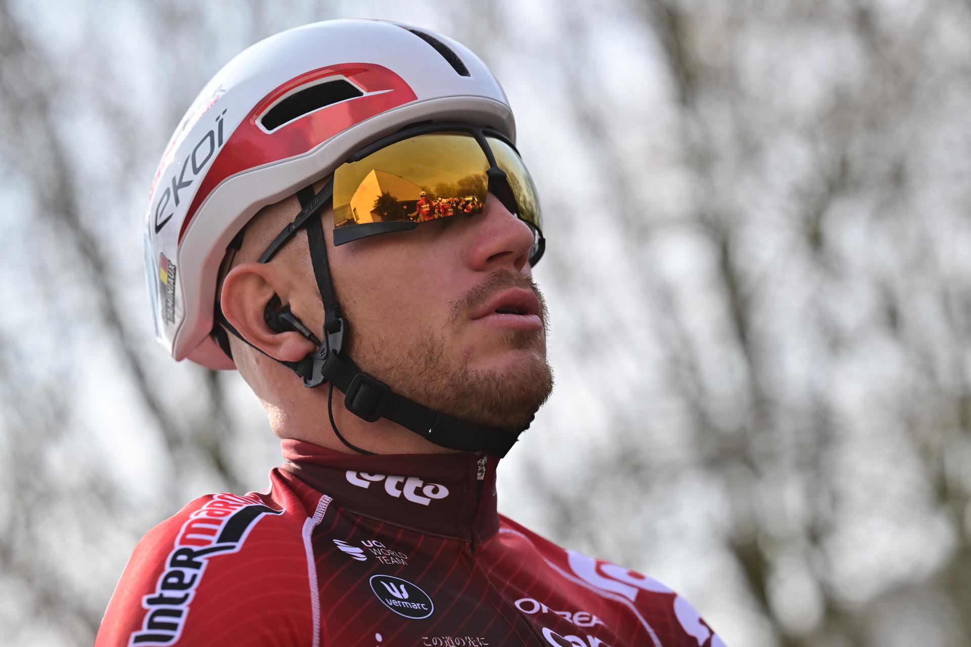Belgian Lionel Taminiaux of Lotto-Intermarche and pictured before the start of the 'Bredene Koksijde Classic' one day cycling race, 203,4 km from Bredene to Koksijde, on Friday 20 March 2026. BELGA PHOTO DIRK WAEM