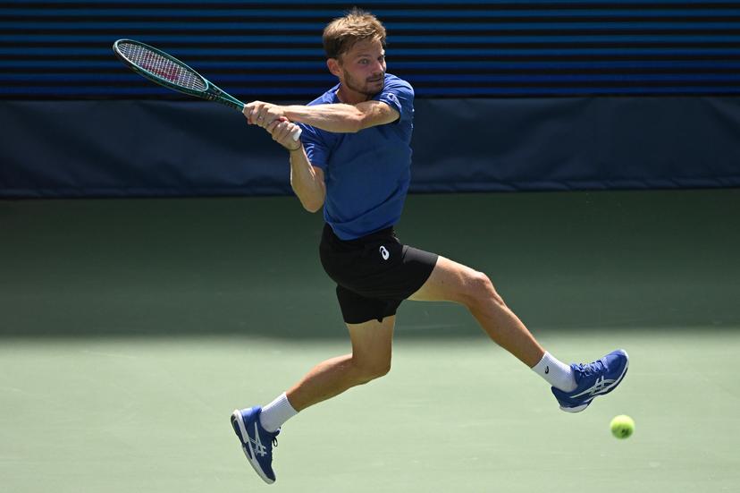 Belgian David Goffin pictured in action during a tennis match against Italian Musetti, in the second round of the men's singles of the 2025 US Open Grand Slam tennis tournament in New York City, USA, Thursday 28 August 2025. BELGA PHOTO TONY BEHAR