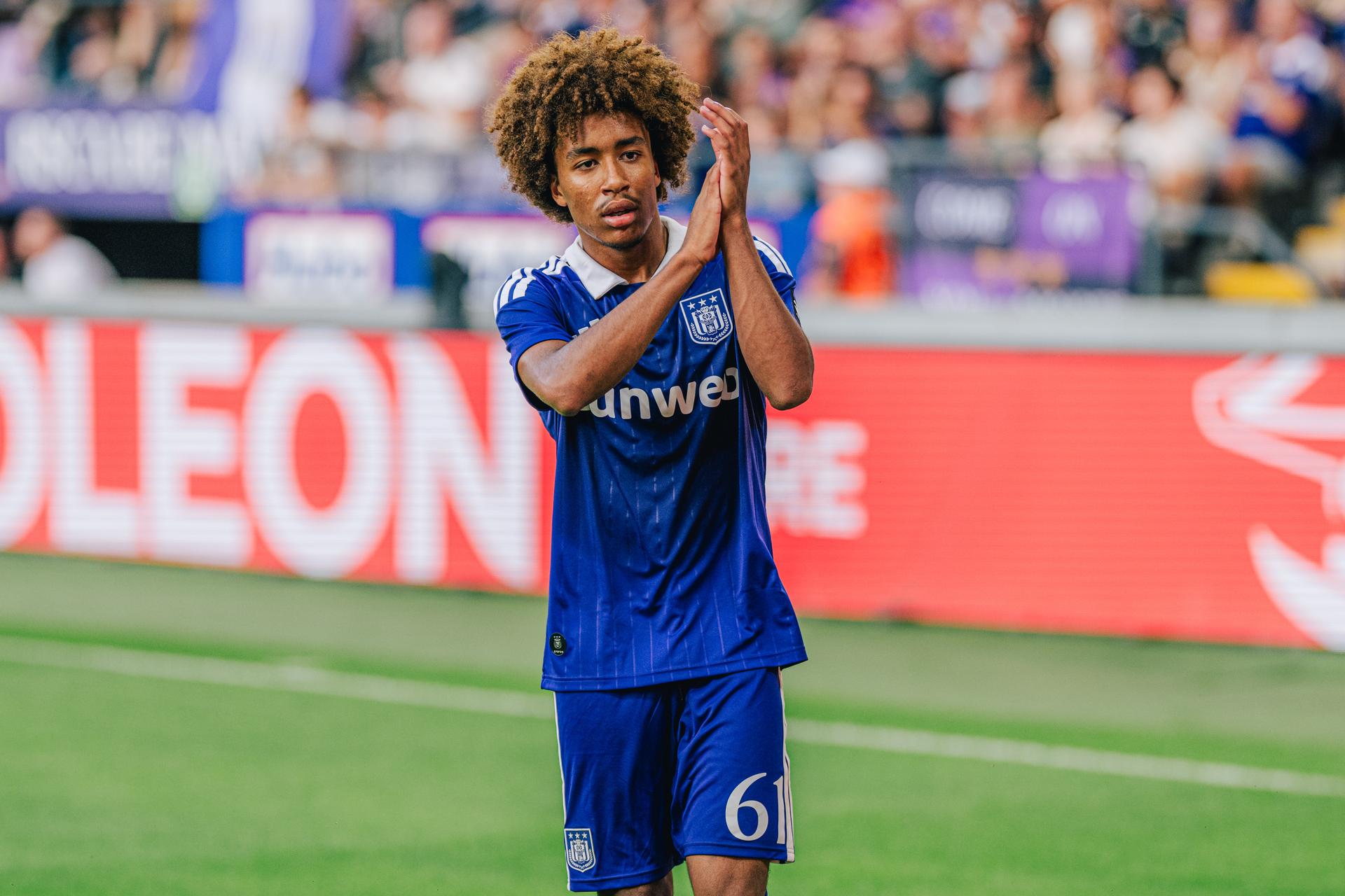 ATTENTION EDITORS: FOCUS COVERAGE, DISTRIBUTION REQUESTED TO BELGA - EDITORIAL USE ONLY -  Anderlecht's Joshua Nga Kana pictured during  a soccer match between RSC Anderlecht and RAAL La Louviere, Sunday 9 August 2026 in Anderlecht, on day 1 of the 2026-2027 'Jupiler Pro League' first division of the Belgian championship. BELGA PHOTO EMILE WINDAL