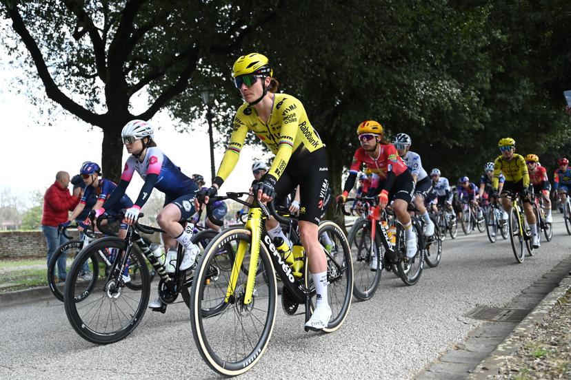 Dutch Marianne Vos of Team Visma-Lease a Bike pictured during the women elite 'Strade Bianche' one day cycling race, 133km from and to Siena, Italy, on Saturday 07 March 2026. BELGA PHOTO ELIAS ROM