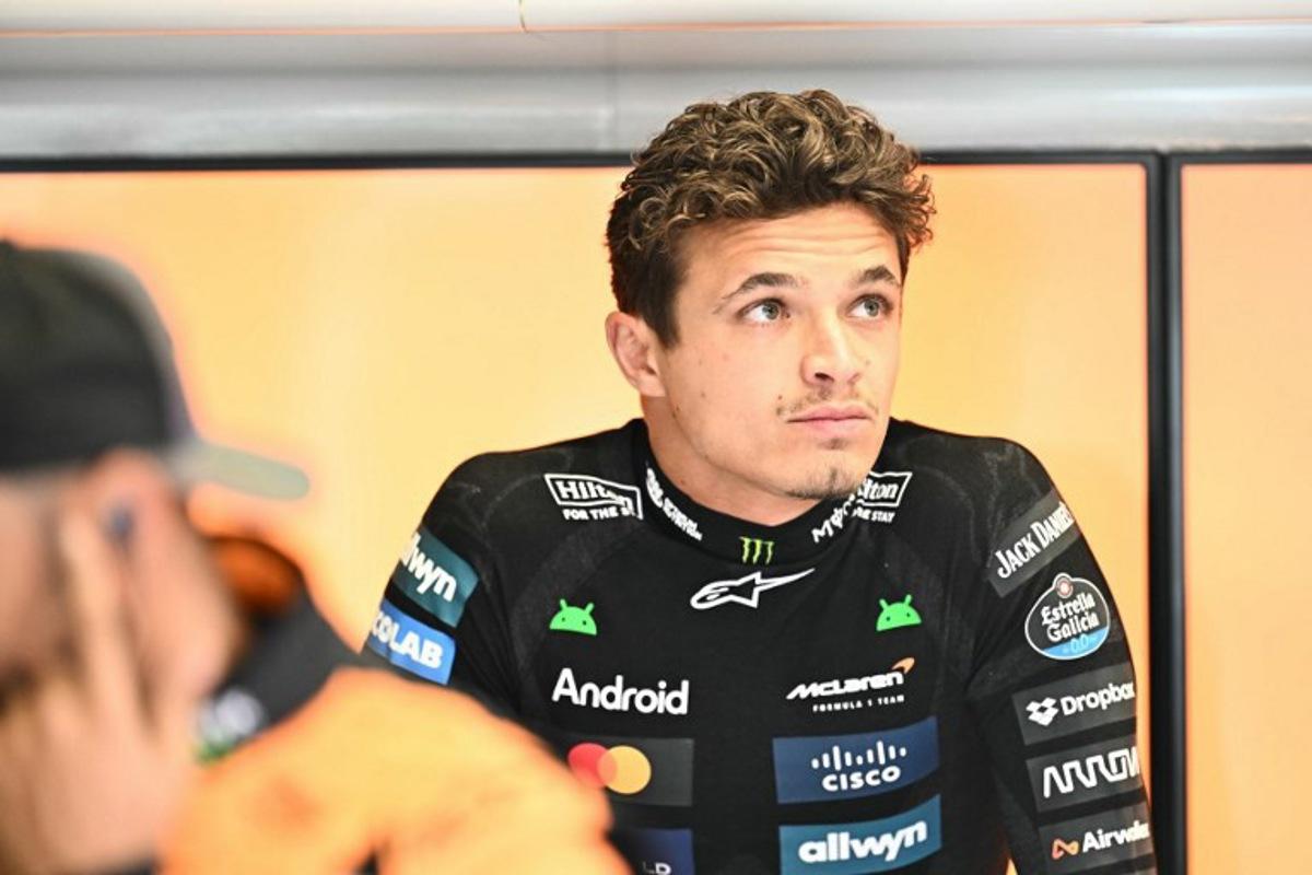 McLaren's British driver Lando Norris looks on prior to the third practice session at the Red Bull Ring race track in Spielberg, Austria, on June 28, 2025, ahead of the Formula One Austrian Grand Prix.   Joe Klamar / AFP