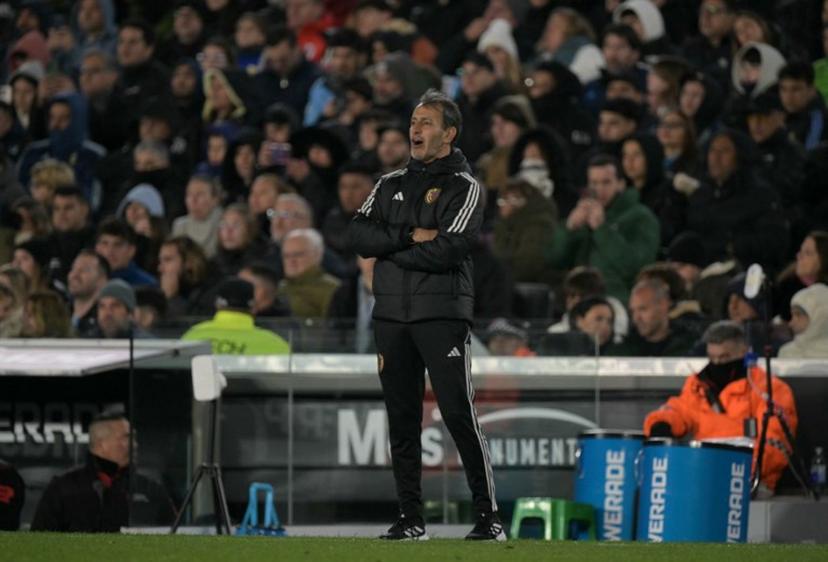 Venezuela's Argentine head coach Fernando Batista gestures during the 2026 FIFA World Cup South American qualifiers football match between Argentina and Venezuela at the Mas Monumental stadium in Buenos Aires on September 4, 2025.  JUAN MABROMATA / AFP