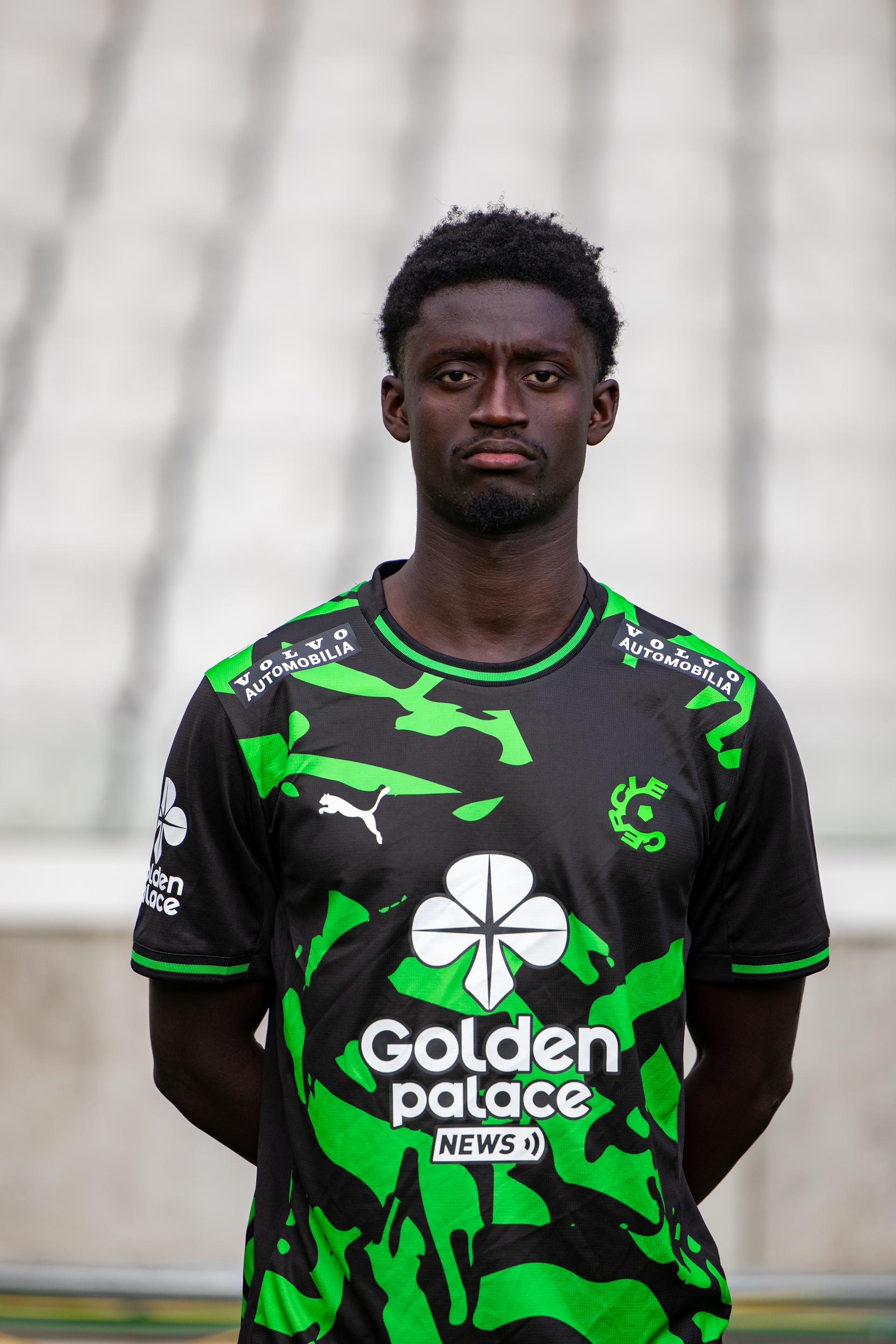 Cercle's Dalangunypole Gomis poses for a portrait picture at the 2025-2026 photoshoot of Belgian Jupiler Pro League soccer team Cercle Brugge, Tuesday 08 July 2025 in Brugge. BELGA PHOTO KURT DESPLENTER