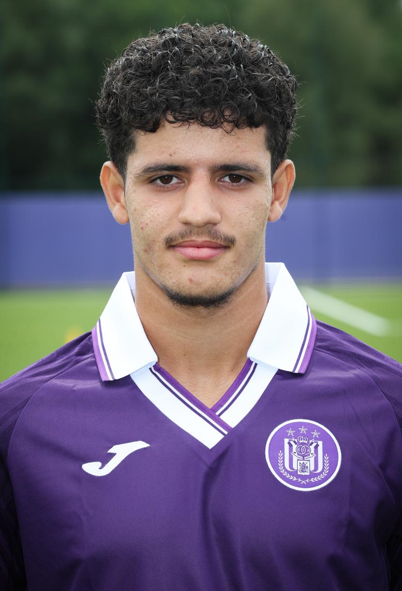 RSCA Futures' Ismael Baouf poses for a portrait picture at the 2025-2026 season photoshoot of Belgian Challenger Pro League team RSCA Futures, Tuesday 22 July 2025 in Brussels. BELGA PHOTO VIRGINIE LEFOUR