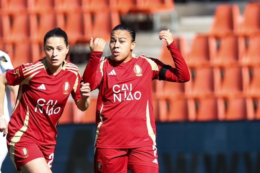 Standard Mariam Toloba pictured during a female soccer game between Standard Femina and RSCA Women, Saturday 08 March 2025 in Liege, on day 18 of the 2024 - 2025 season of Belgian Lotto Womens Super League. BELGA PHOTO BRUNO FAHY
