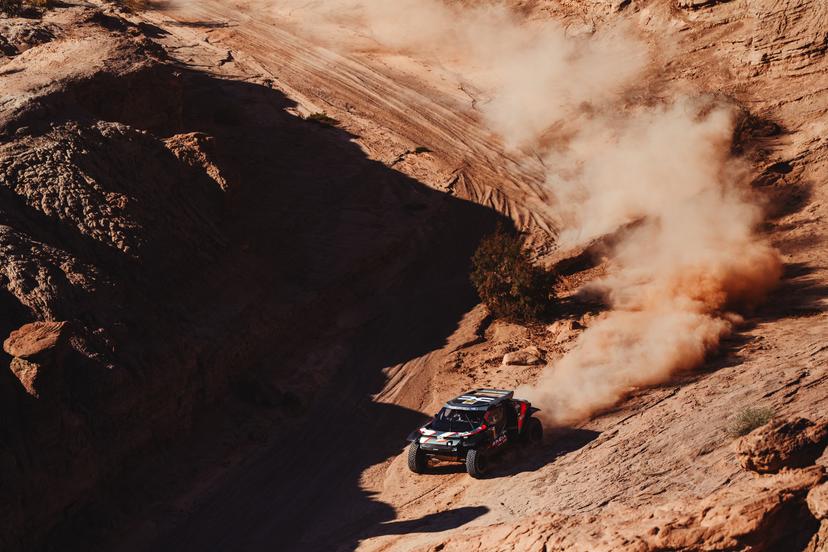 ATTENTION EDITORS - HAND OUT PICTURES - EDITORIAL USE ONLY - MANDATORY CREDIT 'DACIA SANDRIDERS'  This handout picture, distributed by Eric Dupain, shows Sebastien Loeb and Edouard Boulanger during the Desafio Ruta 40 rally race, in San Juan, Argentina.  PHOTO HANDOUT HANDOUT DACIA SANDRIDERS  *** Belga and Belga Editorial Board decline all responsibility regarding the content of this picture. ***