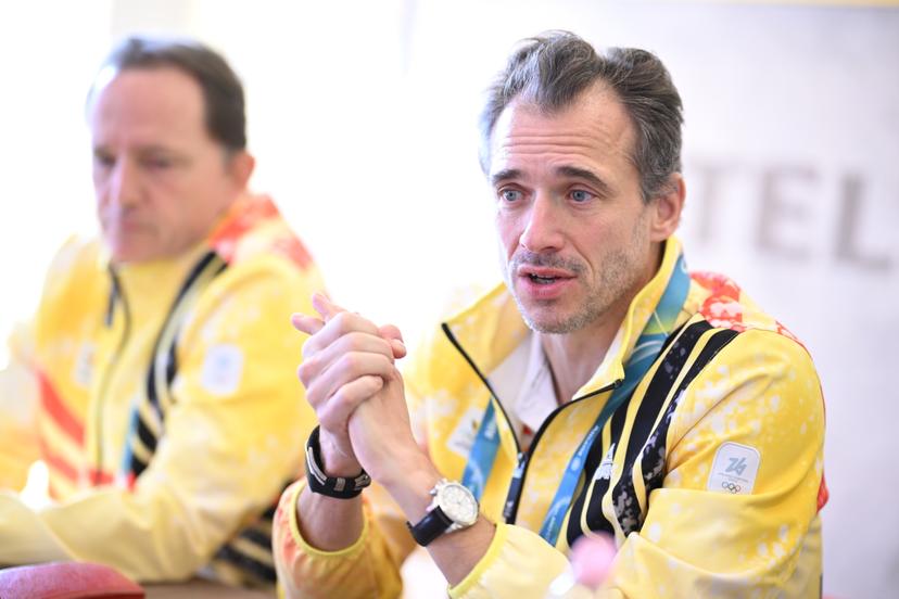 BOIC-COIB CEO Cedric Van Branteghem pictured during a press conference of the BOIC-COIB Belgian Olympic Committee on the last day of the Milano Cortina 2026 Olympic Winter Games, on Sunday 22 February 2026 in Milan, Italy. The XXV Winter Olympics take place from 6 to 22 February 2026 in Italy. BELGA PHOTO JASPER JACOBS