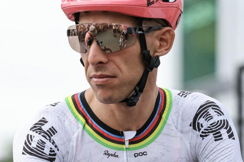 EF Education - EasyPost team's Portuguese rider Rui Costa looks on at the start of the 3rd stage of the 111th edition of the Tour de France cycling race, 230,5 km between Piacenza and Turin, on July 1, 2024.  Thomas SAMSON / AFP