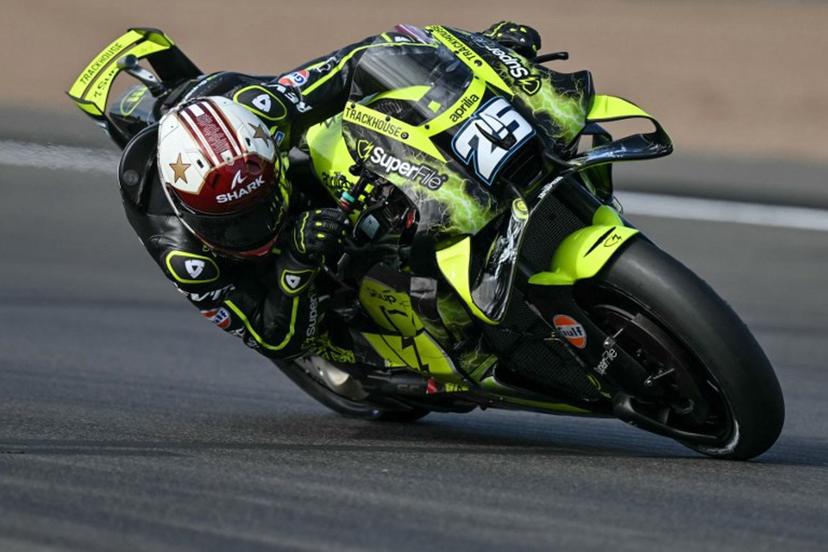 Trackhouse MotoGP's Spanish rider Raul Fernandez takes part in the warm-up session ahead of the MotoGP British Grand Prix at Silverstone circuit, central England on August 9, 2026.  Glyn KIRK / AFP