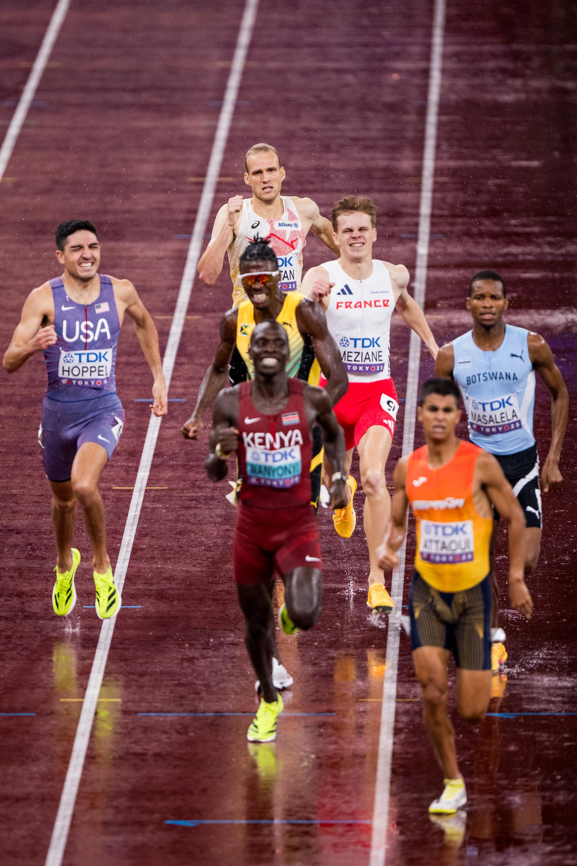 Belgian Eliott Crestan pictured in action during the 800m men semifinals, at the World Athletics Championships in Tokyo, Japan, on Thursday 18 September 2025. The outdoor Worlds are taking place from 13 to 21 September. BELGA PHOTO JASPER JACOBS